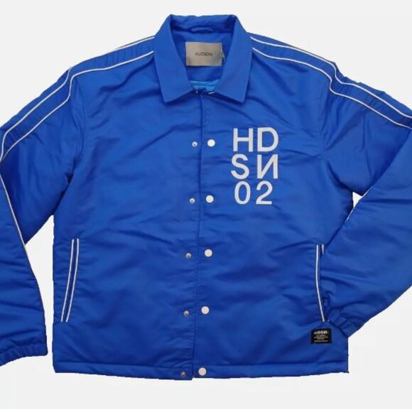 Hudson Water Repellent Insulated Coach Jacket Style HM100 Men's Size M Blue New - Picture 8 of 13